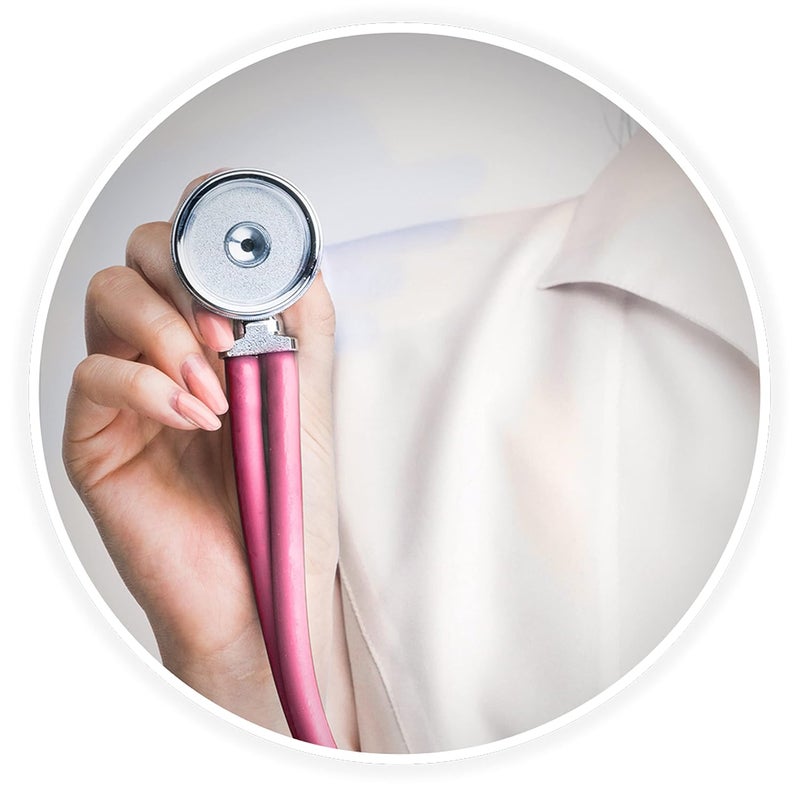 ASA Techmed ستيثوسكوب سبراجي مزدوج الأنبوب للبالغين والأطفال + مقص EMT متطابق، مثالي لموظفي الطوارئ، الممرضين، الأطباء، طلاب الطب، المسعفين، والمستجيبين الأوائل (وردي مطفي) - Image 3